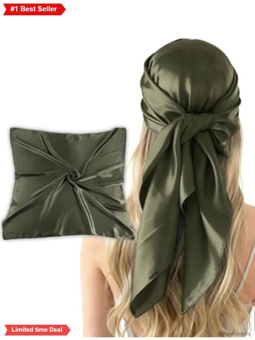 Large Satin Silk Blend Square Scarf Wrap Shawl Bandana Hair Accessory